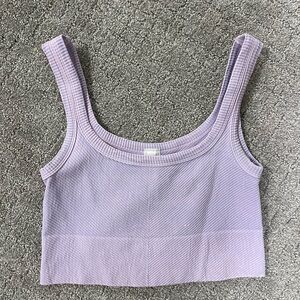 purple cropped tank top